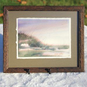 Original Signed Watercolor by Jo-Anne Sandford of Beach Sand Dunes